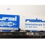 Märklin 47449/1, wagon poche type Sdkmms SBB  HUPAC  chargé de 2 conteneurs de 20' Natural   neuf  BO neuf  BO. 