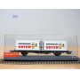 RÖWA 2329, wagon plat porte conteneur  DORTMUNDER UNION    DB     BO
