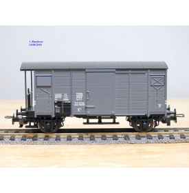 LILIPUT 247 56, wagon couvert à plate forme de serre freins type K 2    SBB     neuf   BO
