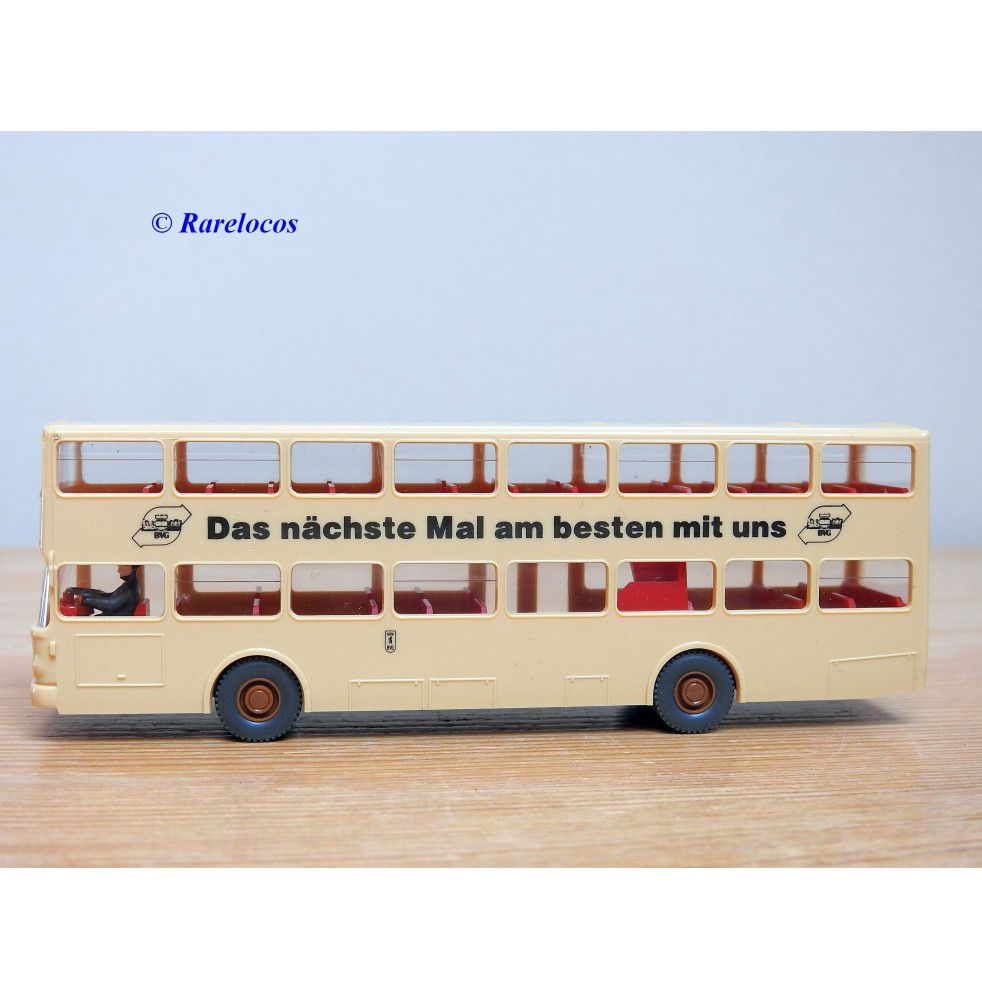 WIKING 24730, autobus à 2 étages MAN  BÜSSING   SD 200  de la ville de Berlin  ( BVG )   Neuf  BO  1/87   HO