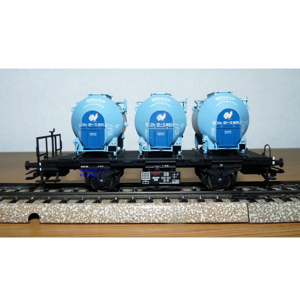 Märklin 48158  wagon plat conteneurs type Bt 10 KNORR Kikeriki  DB BO