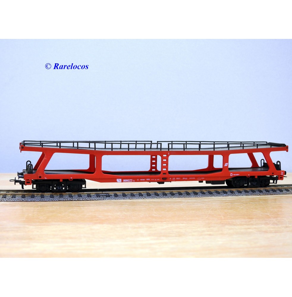 2 Wagons Porte-autos DDm ÖBB Ep. VI - Roco HO 1/87 - Neuf