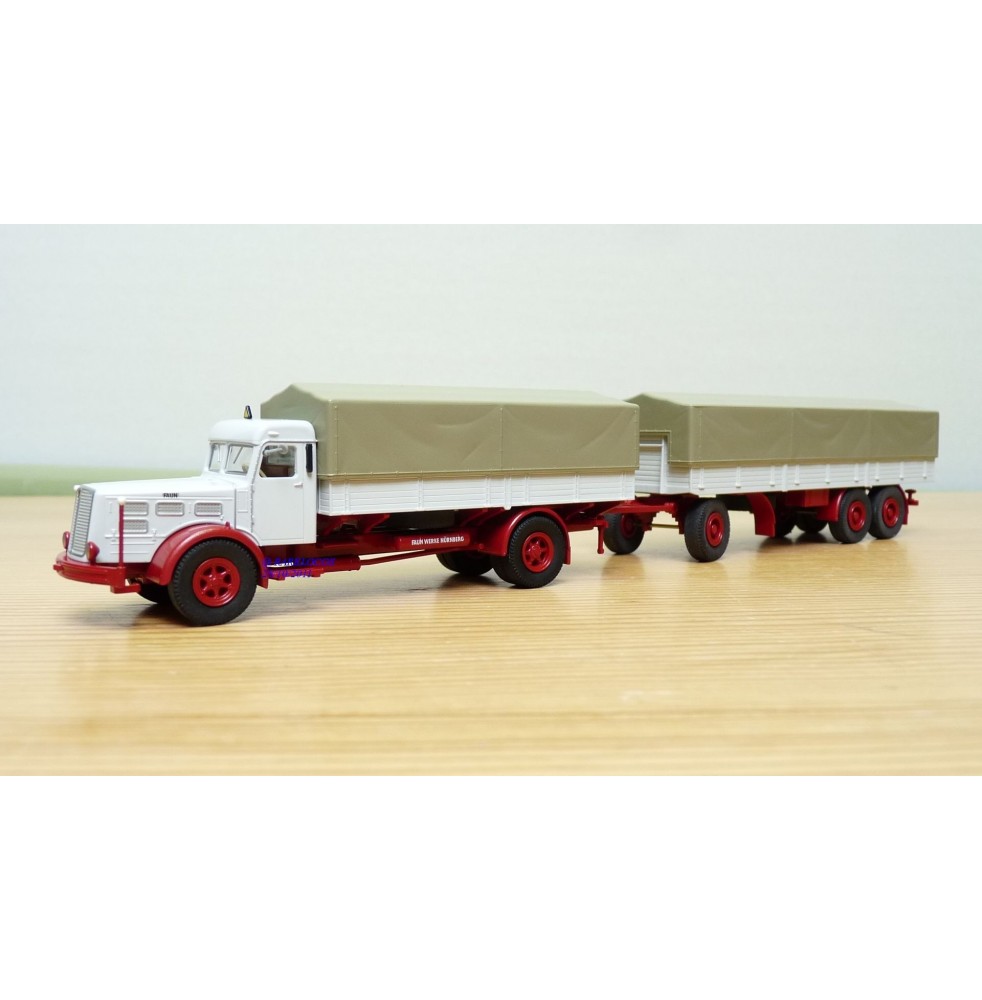 Brekina 86201 Camion et remorque FAUN L8L de 1955 Neuf BO 1/87