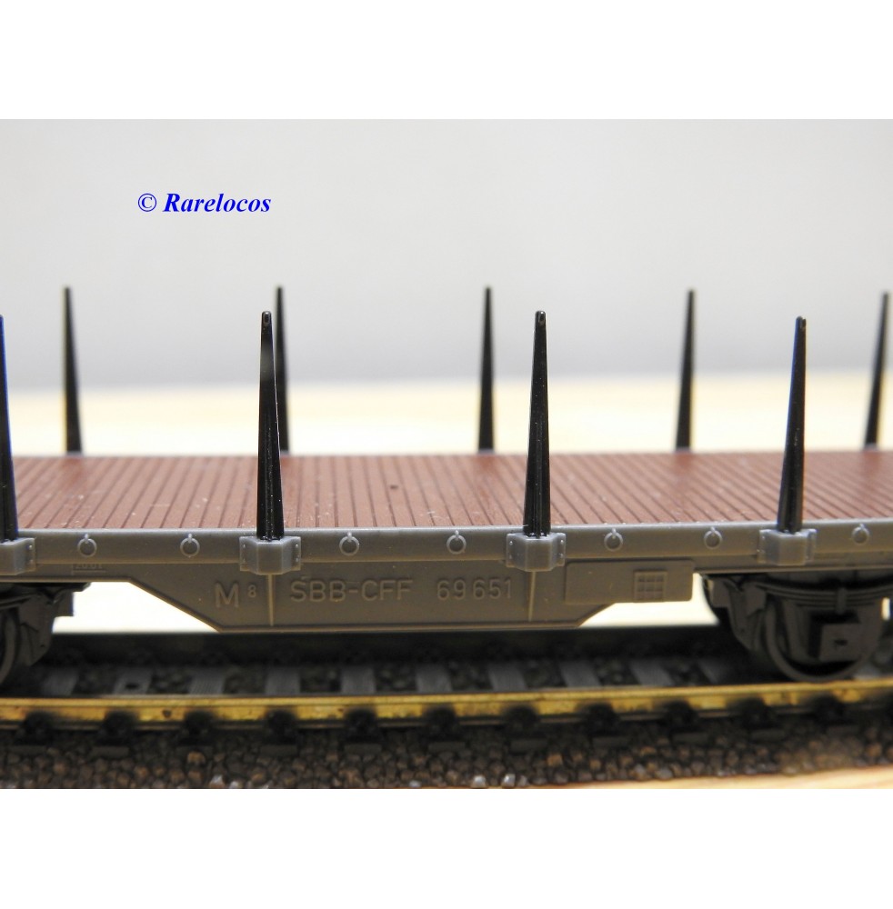 Wagon Plat à Ranchers Jouef SNCB 677800 – Échelle HO – Neuf