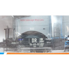 ROCO 47320,  wagon silo pour transport de poussière de charbon type Zkod DR Neuf  BO