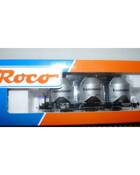 ROCO 47318,  wagon silo pour transport de lignite DR Neuf  BO