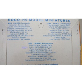 ROCO Minitanks Z-326s, camion de pompiers MERCEDES BENZ  UNIMOG Neuf BO 1/87 HO