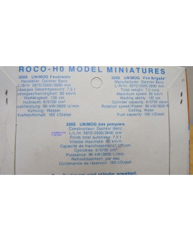 ROCO Minitanks Z-326s, camion de pompiers MERCEDES BENZ  UNIMOG Neuf BO 1/87 HO