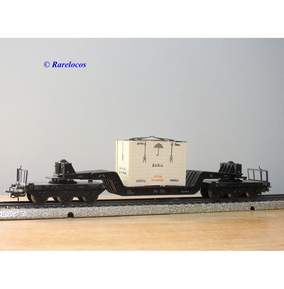 Wagon Märklin 4424.0452 Surbaissé Gris Avec Bobines - H0 - Train Miniature - Chargement Inclus