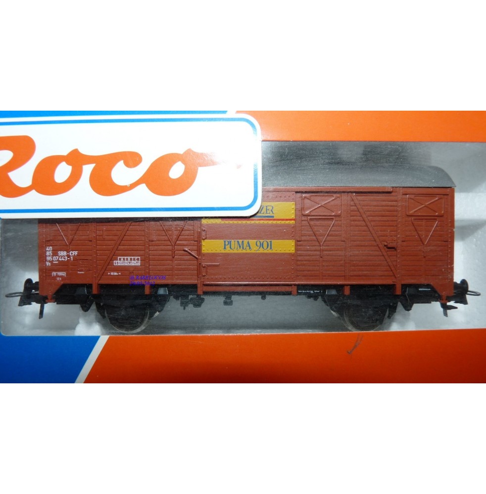 ROCO 47575,  wagon couvert SCHEUCHZER PUMA 901 SBB  Neuf BO