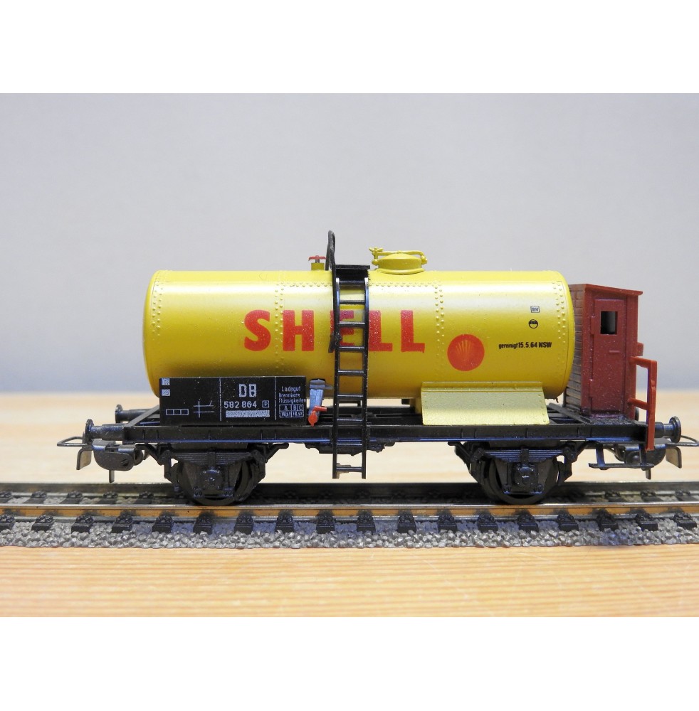 Wagon Citerne Shell Märklin 314 - HO (1/87) - Métal - Occasion Sans Boîte