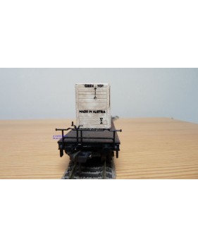 LILIPUT 212K, wagon plat pour charges lourdes type SSym 46 chargé d'une caisse en bois DB  BO
