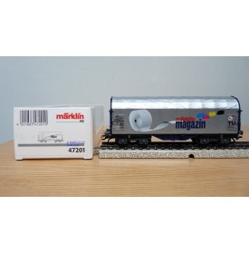Märklin 47201 / 2001701, wagon bâché type Shimmns-tu718 Märklin Magazin 2001 DB  AG BO