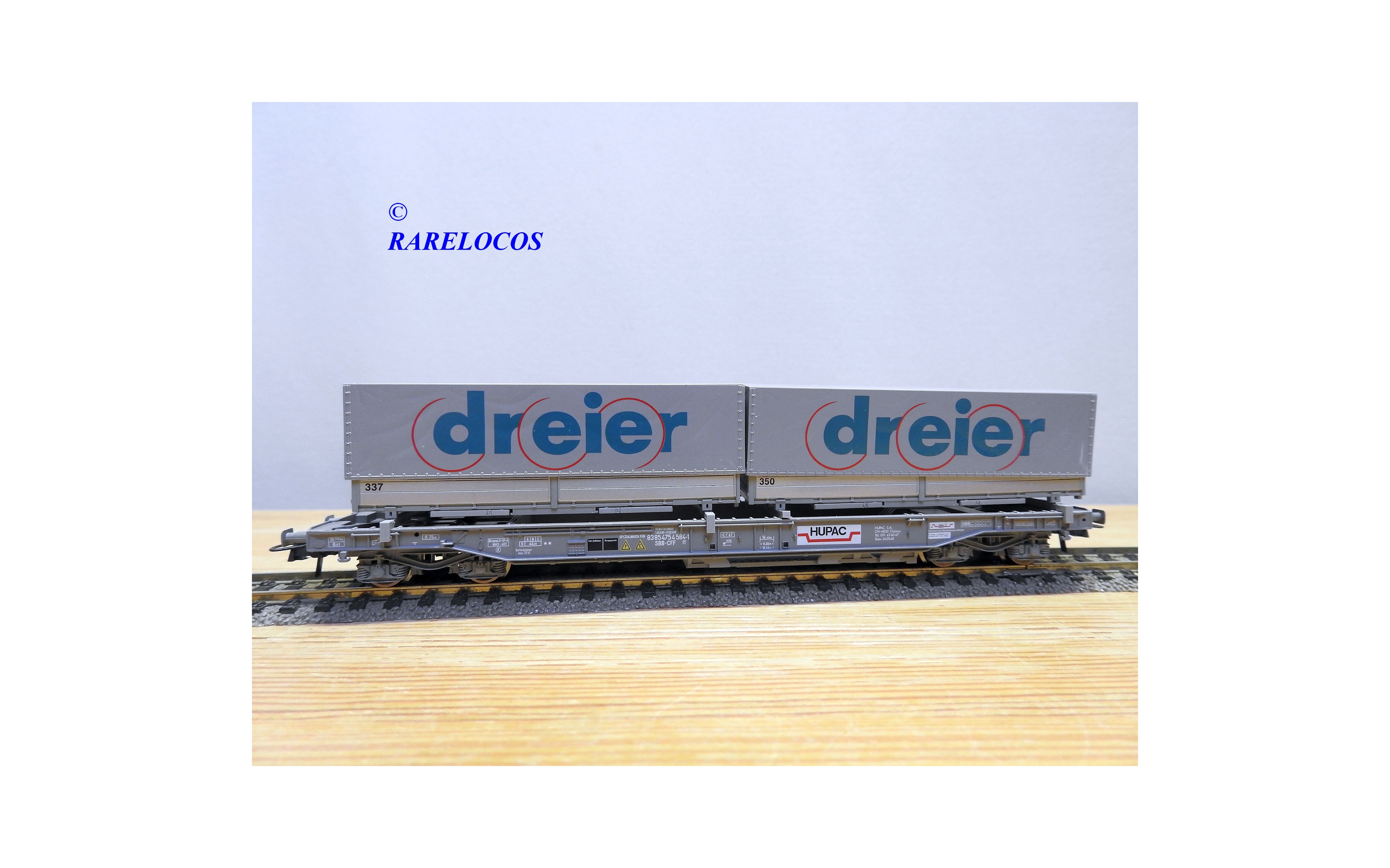 ROCO Réf 47105 WAGON ARTICULE PORTE CONTAINERS CHO WANG CP