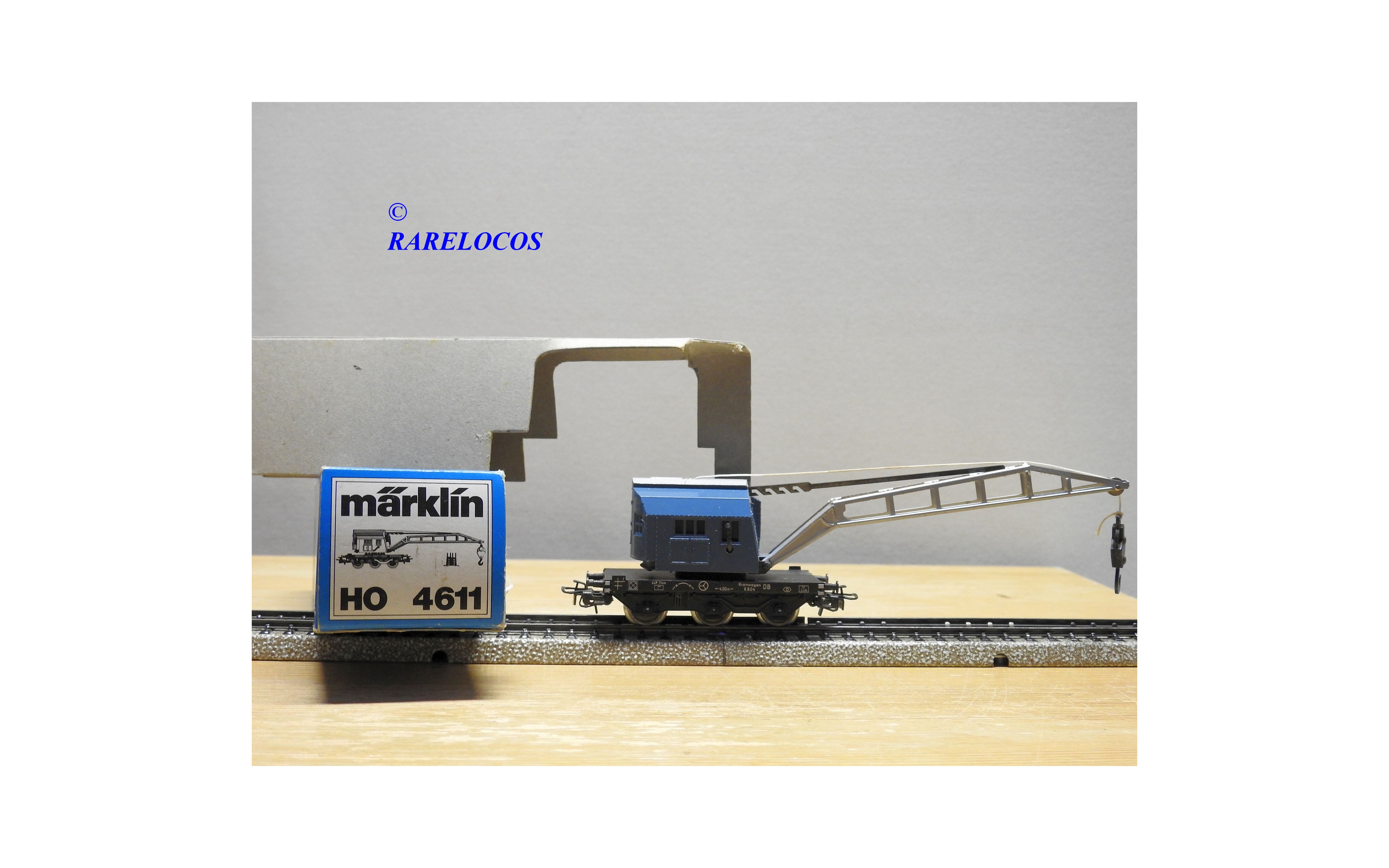 Grue De Chantier Märklin 4611 – Échelle HO – Jaune – Occasion