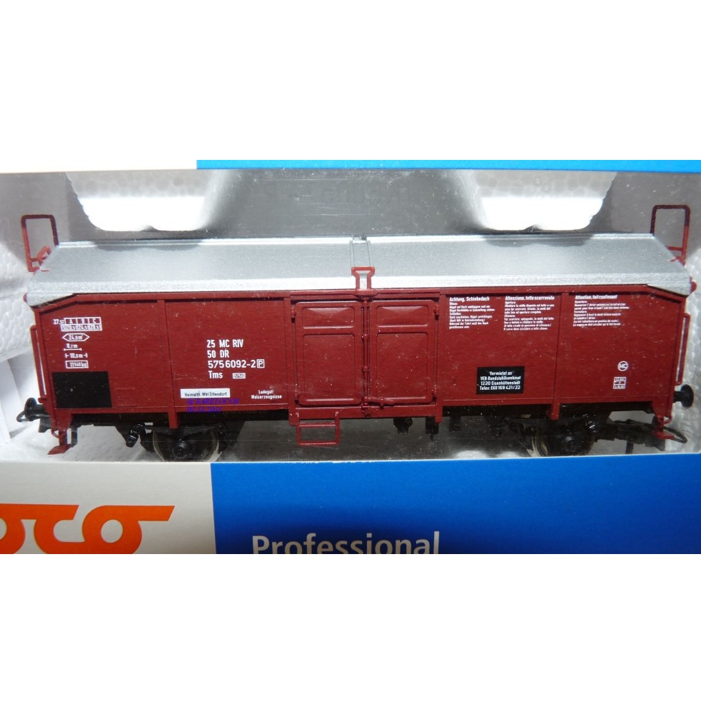 ROCO 47701 wagon à toit coulissant type Tms5756 DR Neuf BO
