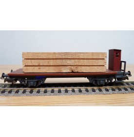 LILIPUT 20600, wagon plat à guérite chargé de  bois DB  BO