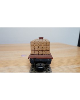 LILIPUT 20600, wagon plat à guérite chargé de  bois DB  BO