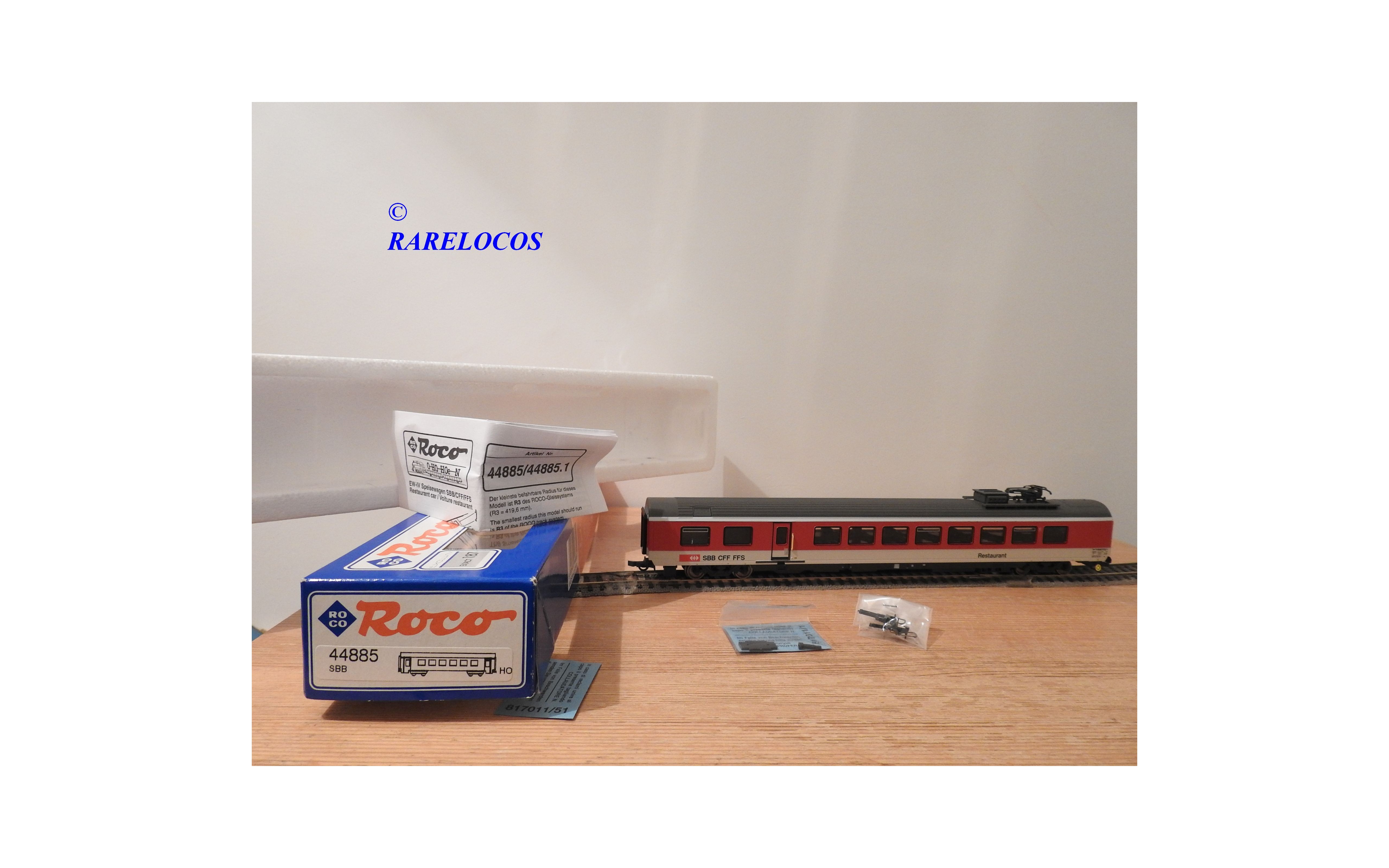 Wagon Restaurant CFF – ROCO HO – Époque 4 – Réf 44473 – Rare – Occasion