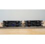 FLEISCHMANN  1493 , couplage de 2 wagons à tablier rotatif (Drehschemelwagen) chargé de bois  DB BO 