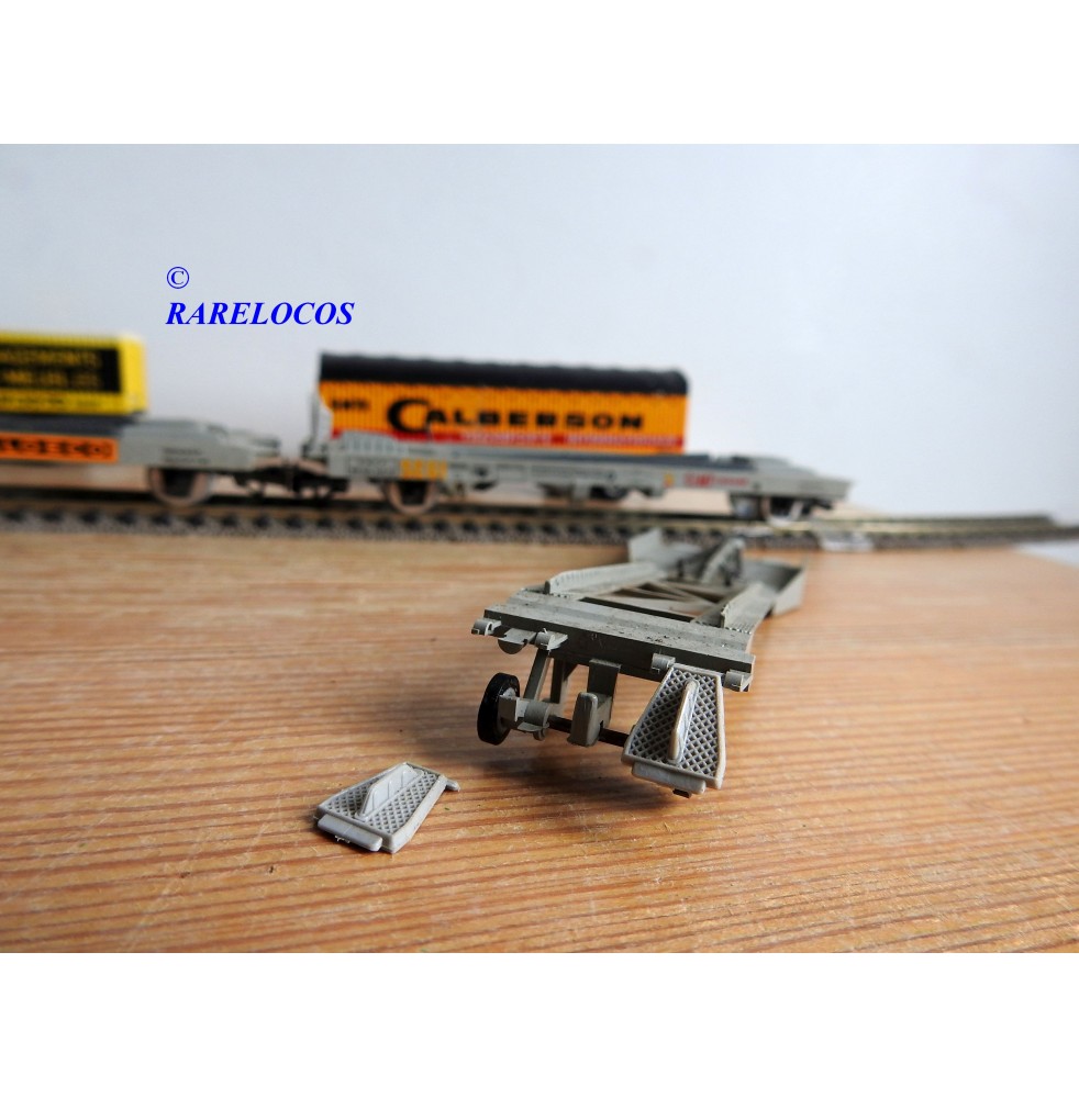 Wagon Plat Jouef Kangourou Avec Container BAILLY - Réf 665 - Échelle 1/87 - Vintage