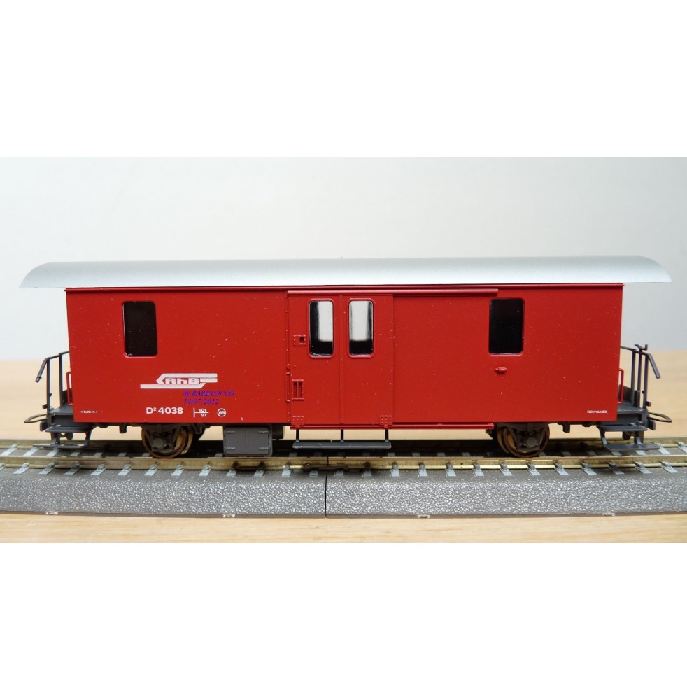BEMO 3265 128, fourgon à bagages postal  série D2  N°4038 RhB  BO
