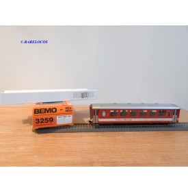 Wagon Bemo HOm 1/87 - Voiture Mixte 1ère/2nde Classe RhB N°1545 - ép. IV - Excellent état