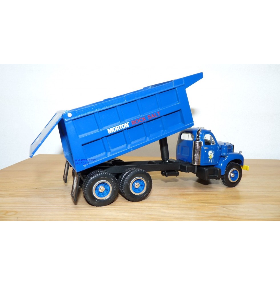 FIRST GEAR 19-2057, camion benne MACK B-61 MORTON ROCK SALT  1960 Neuf  BO 1/34
