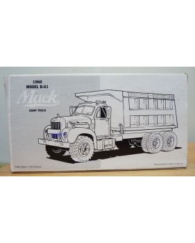 FIRST GEAR 19-2057, camion benne MACK B-61 MORTON ROCK SALT  1960 Neuf  BO 1/34