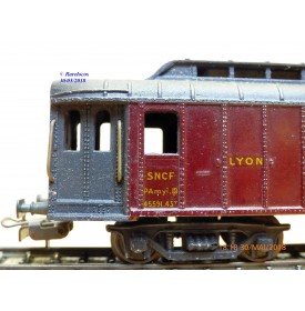 SMCF HO 460 VOITURE POSTALE n°45591 PARIS/LYON MÉTAL SNCF